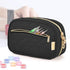 LUXJA Nail Polish Organizer Case - Holds 10 Bottles (15ml), Zipper Pockets, Black (Bag Only)