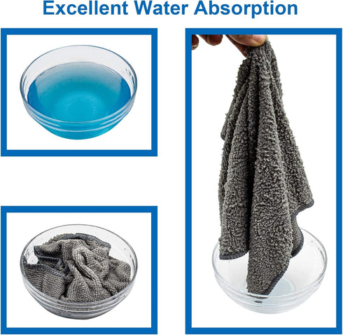 FIXSMITH Microfiber Cleaning Cloth, Pack of 50, Multi-Functional Towels, Lint-Free, Streak-Free for Home & Office