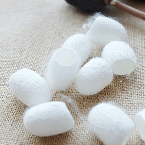 TTSAM 100pcs Fresh Natural Silk Ball Cocoons for Facial Cleanser and Skin Care Scrub