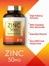 Carlyle Zinc | 50mg | 300 Tablets - Vegetarian, Non-GMO, Gluten Free Supplement | High Potency Formula