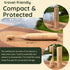 Bamboo Screwable Toothbrush, Two-Piece Design, Soft BPA-Free Bristles & Portable Case, Eco-Friendly for Travel & Daily