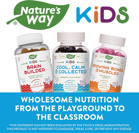 Nature's Way Kids Cool, Calm & Collected Gummies, 40 Gummies, Grape Flavored, Ages 8 and Over