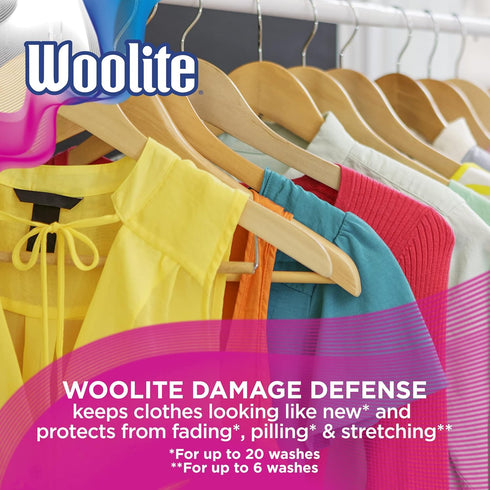 Woolite Damage Defense Laundry Detergent, 33 Loads, 50 Fl Oz, Regular & HE Washers, May Vary Packaging