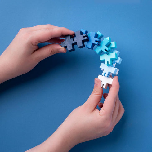 PLUS PLUS - HEXEL Waterfall - Fidget Sensory Puzzle Toy - Travel Friendly, Quiet Stress and Anxiety Relief