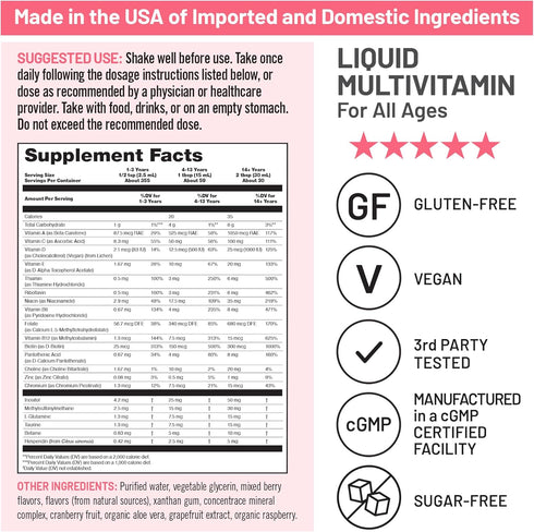 Immune B12 30 oz(887 mL) NatureWise Liquid Multivitamin for Women, Men of All Ages - Sugar Free, Vegan - Vitamins