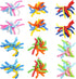 CT CRAFT LLC Metallic Curly Bow Self-Adhesive Ribbon, 10mm x 8 Strands, 12 PCS Multi-Color for Gift Wrapping