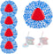 5 Pack Spin Mop Heads Replacement, Blue RinseClean Spin Mop Refill for Ocedar 2 Tank System Triangle Mop-Head