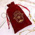 ARTSY CRAFTS 6x9" Hamsa Hand Velvet Jewelry Pouch - Gift Bags for Oracle Tarot Card Rune Dice Bag