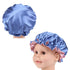 Kids Satin Bonnet Sleeping Cap - Adjustable Silky Bonnet, Double Layered Reversible Hair Bonnet for Toddler Child Baby