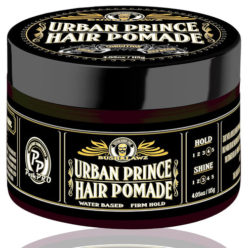 Urban Prince Hair Pomade, Water Based Firm Strong Hold Gel for Tight Styles, Men's Styling Product 115g / 4.05oz