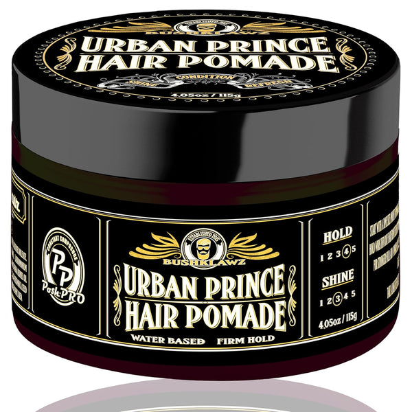 Urban Prince Hair Pomade, Water Based Firm Strong Hold Gel for Tight Styles, Men's Styling Product 115g / 4.05oz