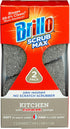 Brillo Scrub Max Heat Activated Sponges, Strong & Long Lasting, 2 Count Kitchen Cleaning Sponges