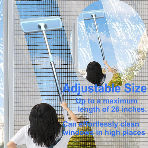Window Screen Cleaner Tool, 5 in 1 Window Cleaning Kit with Brush, Squeegee, and Track Cleaning Tools