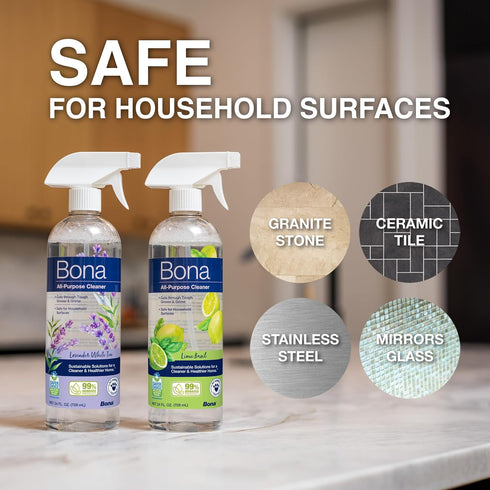 Bona All-Purpose Cleaner - Lavender White Tea Scent, 24 fl oz, Cuts Through Tough Grease & Grime