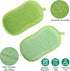 24 Pack Multi-Purpose Non-Scratch Microfiber Scrub Sponges for Reusable Dish Cleaning, Heavy Duty Scouring Power (Green)