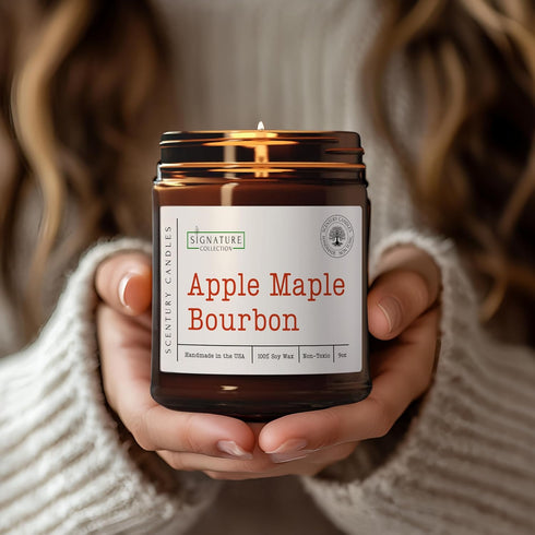 Scentury Apple Maple Bourbon Scented Candle, Many Scents to Choose from, All Natural Non-Toxic Soy Wax, Handmade in The