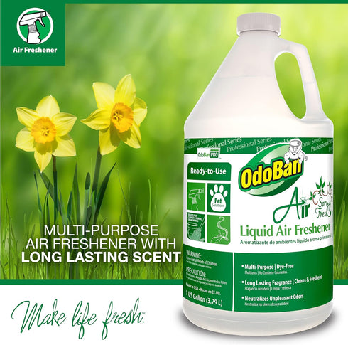OdoBan Professional Series Ready-to-Use Air Spring Fresh Liquid Air Freshener, 2-Pack, 1 Gallon Each