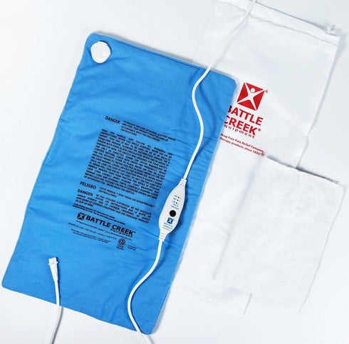 Battle Creek Welcome Relief Heating Pad - Moist or Dry, 14" X 24", Washable, Fast-Heating