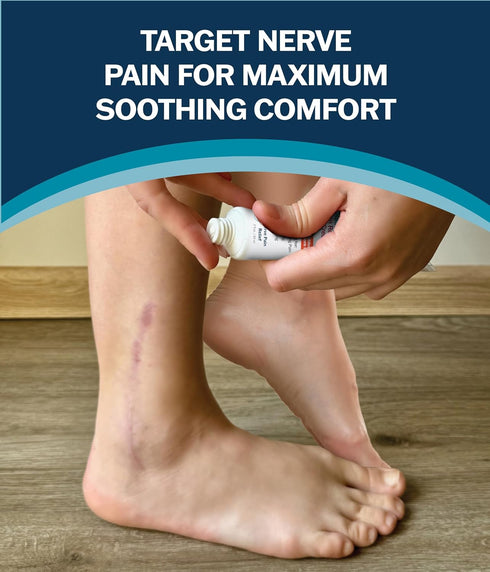 Diabetics' Pain Relieving Foot Cream, Extra-strength Cream for Neuropathy Pain Relief, 3.0 oz with Capsaicin, Menthol,