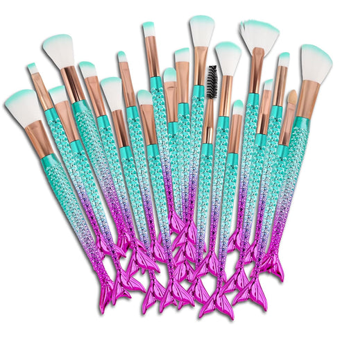 NICEMOVIC Kids Makeup for Girls, 20PCS Princess Makeup Brushes Set, Foundation Eyebrow Eyeliner Blush Tools