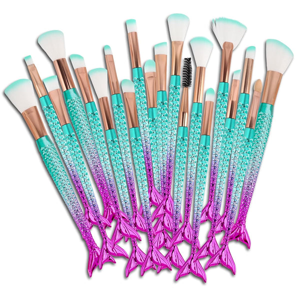 NICEMOVIC Kids Makeup for Girls, 20PCS Princess Makeup Brushes Set, Foundation Eyebrow Eyeliner Blush Tools