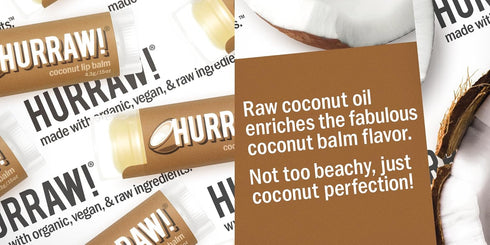 Hurraw! Coconut Lip Balm, 2 Pack: Organic, Certified Vegan, Non-GMO, 100% Natural