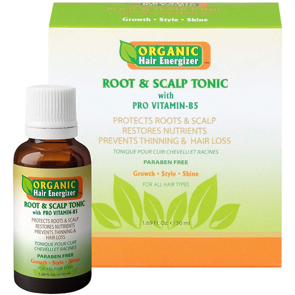 Organic Hair Energizer Root & Scalp Pro Vitamin-B5 Hair Growth Tonic, 1.69 oz, DHT-Blockers, Sulfate-Free