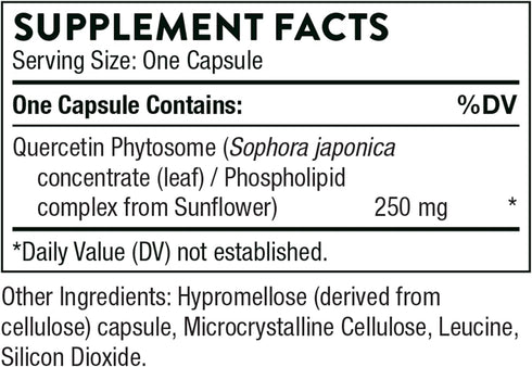 THORNE Quercetin Phytosome - Immune Health, Respiratory Support, Seasonal Allergy Relief - 60 Capsules