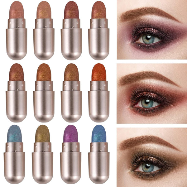 Boobeen 12 Colors High Pigmented Eyeshadow Palette, Brighten Makeup Set, Natural Eye Shadow Kit for Beginners