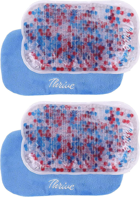 Thrive Gel Ice Packs for Injuries, Reusable (2 Pack) - Hot and Cold Compress