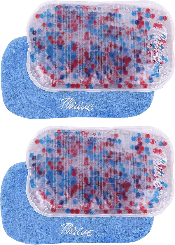 Thrive Gel Ice Packs for Injuries, Reusable (2 Pack) - Hot and Cold Compress