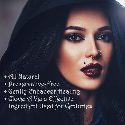 Wacan FAST-HEALING BROAD APPLICATION SALINE SOLUTION for PIERCINGS, Organic Drug-Free Aftercare with Sea Salts & Clove