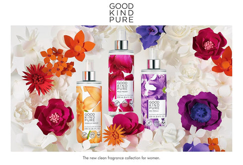 Iris Petals Body Mist Spray, Woody Floral Fragrance, Nectarine Blossom & Soft Amber Woods, 8.4 Fl Oz