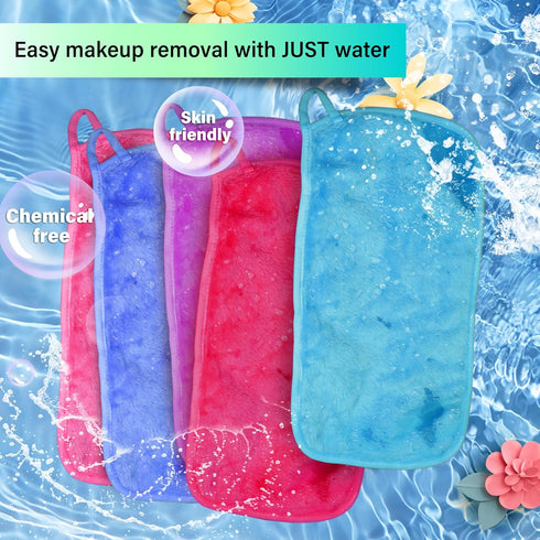 Makeup Remover Cloth, 5 Packs Reusable Microfiber Towels, Face Towel for Women