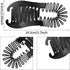 Syhood 12 Pieces Plastic Flexible Interlocking Banana Clips Hair Accessories for Women, 2 Colors - Black, Coffee