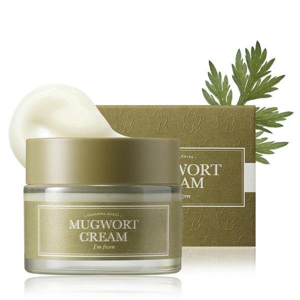 I'm from Mugwort Cream, 1.69 fl oz, For All Skin Types, Moisturizer with 73.55% Mugwort Extract, Soothing, Calming,