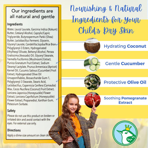 Kids Lotions - Daily Use Gentle Moisturizer, Plant Based and Non-Toxic Soothing Lotion for Kids