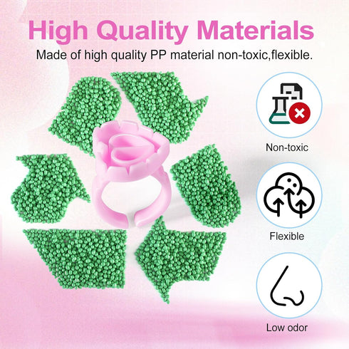 NXJ INFILILA Glue Rings for Eyelash Extensions, 100PCS Disposable Heart Shape Makeup Plastic Cups for Lashes