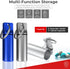 Keychain Pill Holder (5 Pack), Aluminum Waterproof Portable Small Travel Medicine Bottle Case for Purse, Mini Organizer