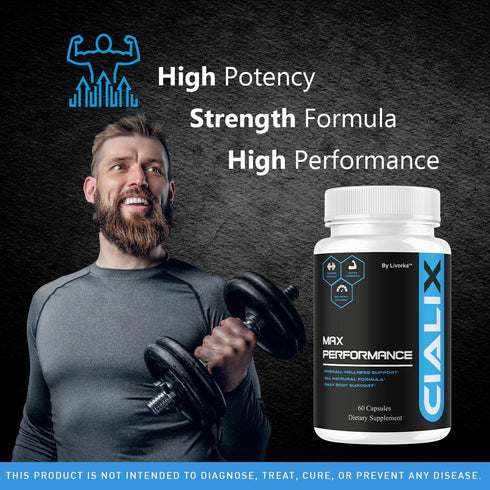 LIVORKA 60 1 Cialix Pills for Men, Official Cialix Premium Advanced Formula Supplement Capsules - Maximum Strength