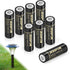 JESSPOW 3.2 Volt Rechargeable Solar Battery - 450mAh LiFePo4 Batteries 8 Pack for Outdoor Lights and Devices