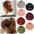 TOBATOBA Bird Nest Magic Hair Clip, 7Pcs Lazy Bird's Nest Plate Hairpin, Expandable Ponytail Holder, Velvet Hair Clips
