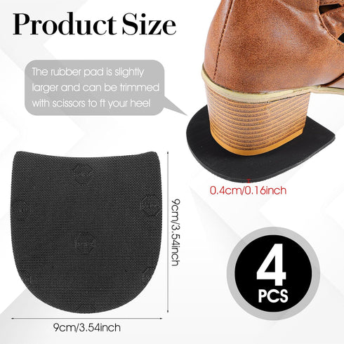 IANFAN 2 1/5 Inch (5 mm) Pairs Shoe Repair Rubber Heels, Anti-Slip shoe heel repair kit Cuttable Boot Heel Replacement