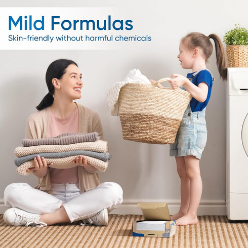 Fragrance Free Laundry Detergent Sheets, Eco-friendly, 300 Loads, Plastic-Free Washer Sheets, Unscented Liquidless