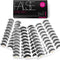 Eliace Eyelashes - 50 Pairs of 5 Styles Lux Faux Mink Lashes, Natural Look Wispy Fluffy Handmade Pack