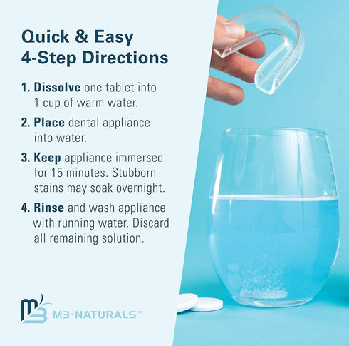Retainer Cleanser Tablets - Invisalign Cleaner, FSA HSA Approved, Remove Odors, Discoloration, 4 Month Supply
