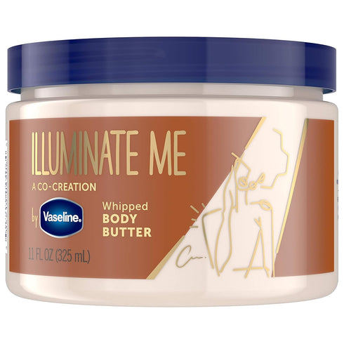 Vaseline Illuminate Me Shea Butter Whipped Body Butter, 11 oz for Melanin Rich Skin