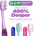 GUM Technique Deep Clean Toothbrush, Compact Soft Toothbrushes for Adults with Sensitive Extra Fine Bristles