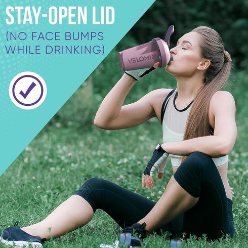 4 PACK 20 OZ Protein Shaker Bottles for Protein Mixes, Shaker Cups for Protein Shakes (Berry Blend-4 Pack)