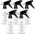 Youngever 5 Pack 8 Ounce Empty Glass Spray Bottles with Measurements for Hair & Cleaning Solutions